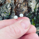 Pearl and Sterling Silver Post Earrings