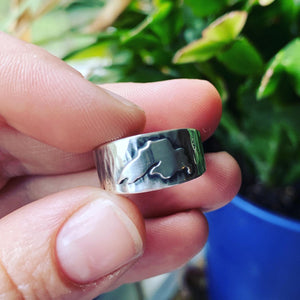 Sterling Silver Lake Superior Textured Ring – Sarah Weber Silversmith