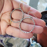 Sterling Silver Textured Circles