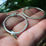 Sterling Silver "wonky circle" Earrings