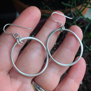 Sterling Silver "wonky circle" Earrings