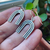 Rainbow Arch Sterling Silver Earrings
