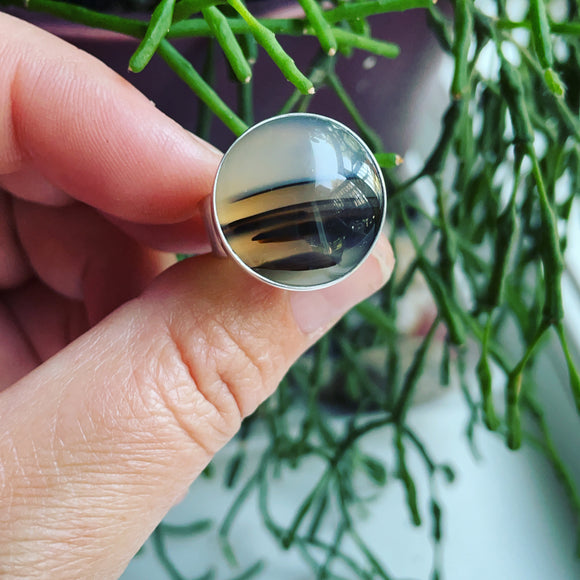 Montana Moss Agate and Sterling Silver Ring