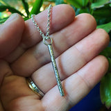 Sterling Silver Textured Rod Pendant