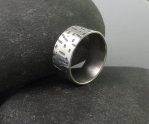 Sterling Silver "Sleet" Textured Ring